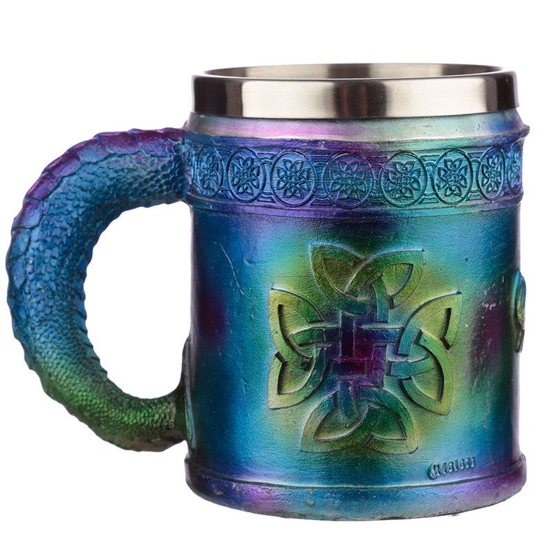 Metallic Rainbow Dragon Tankard - OUT OF STOCK
