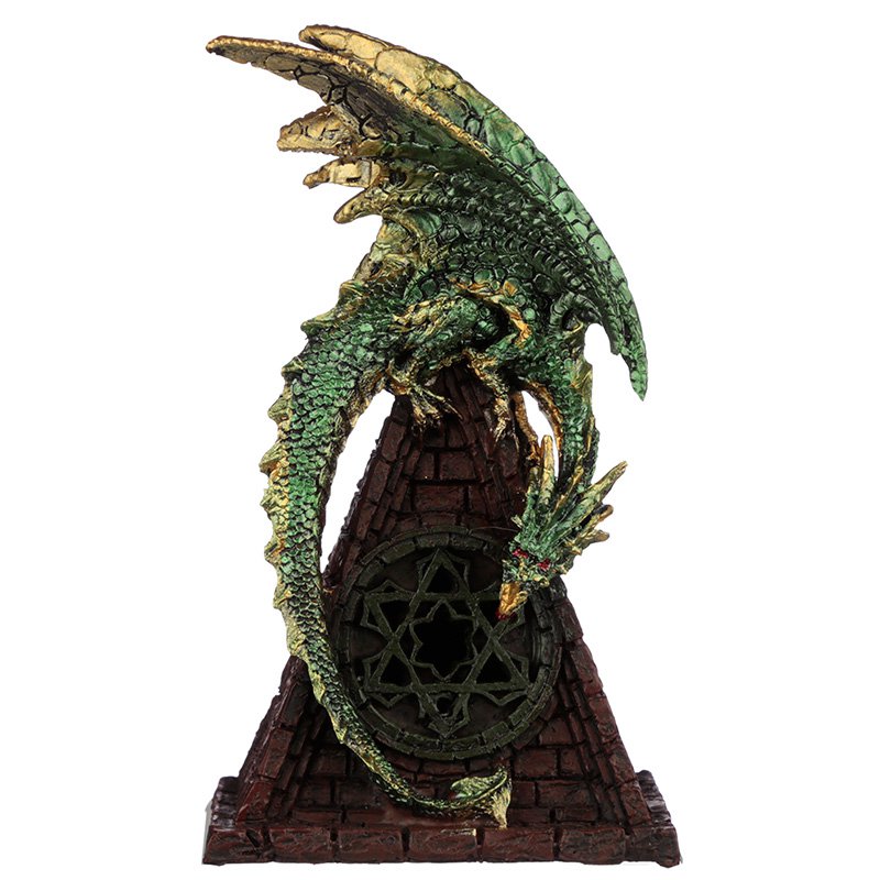 Stained Glass Window LED Dragon Figurine