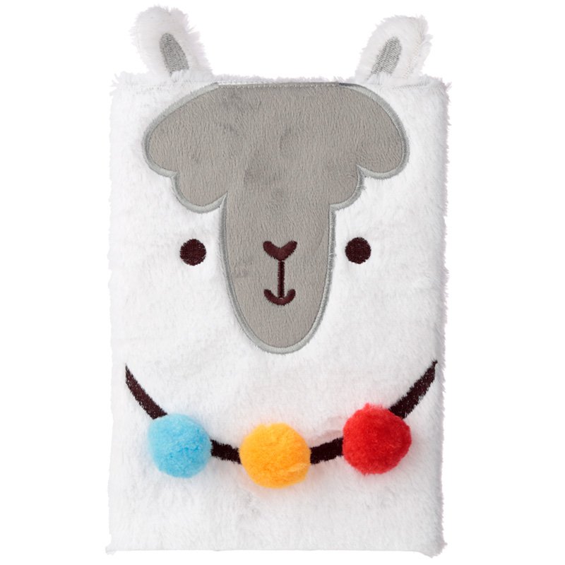 Fluffy Plush Notebook - Llama
