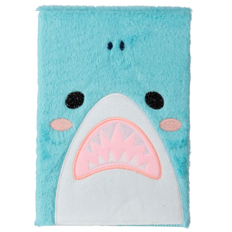 Fluffy Plush Notebook - Shark