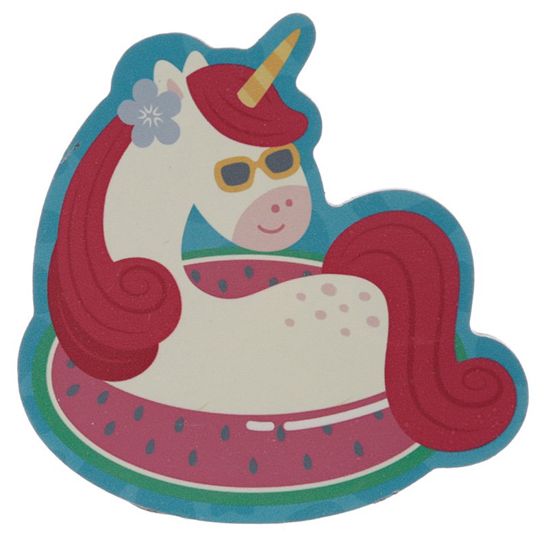 Set of 4 Coasters - Vacation Vibes Unicorn