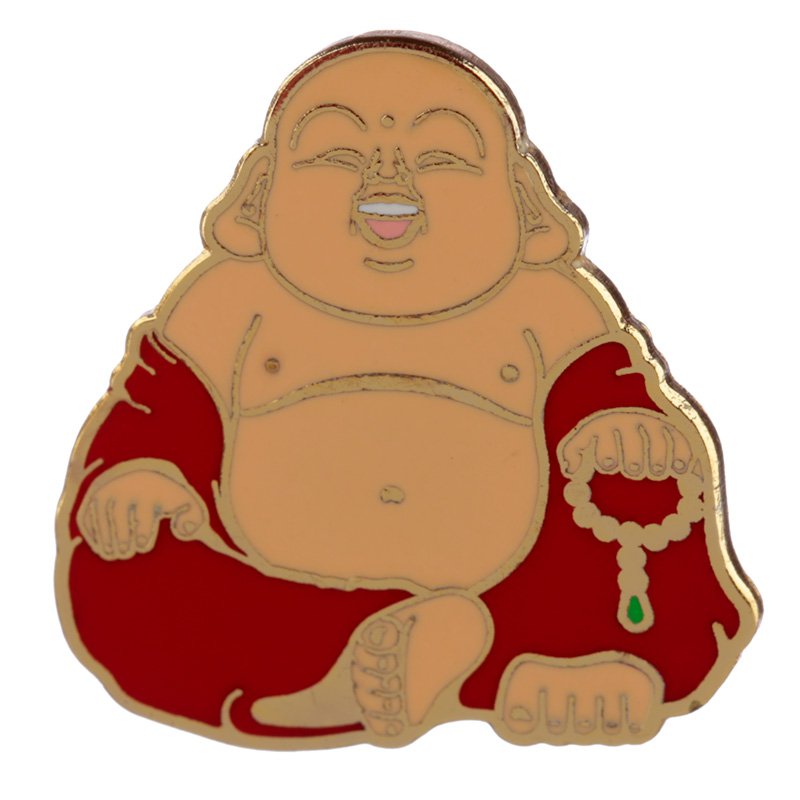 Lucky Buddha Enamel Pin Badge