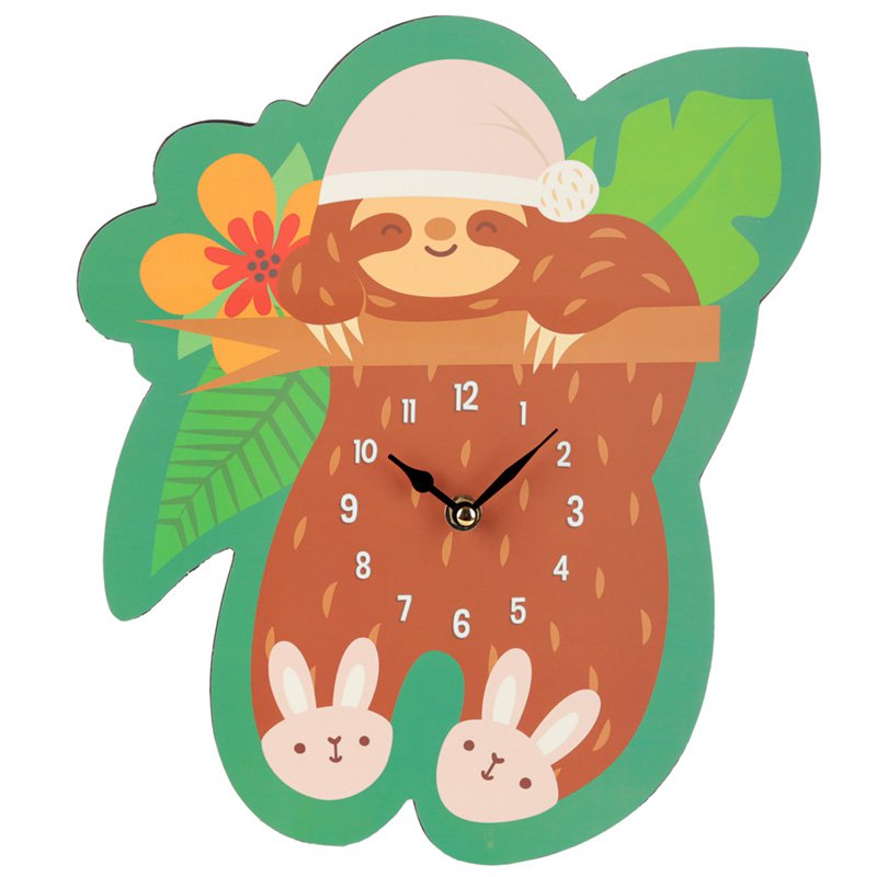 Sleepy Sloth Wall Clock