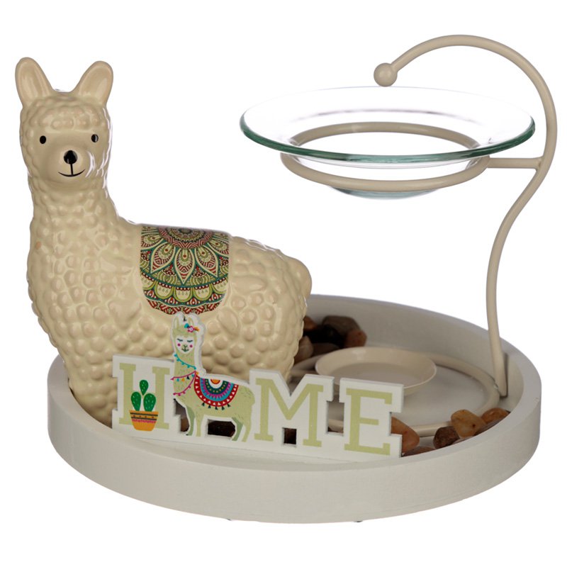 Eden Aroma Set - Llama Oil Burner & Ceramic Figurine