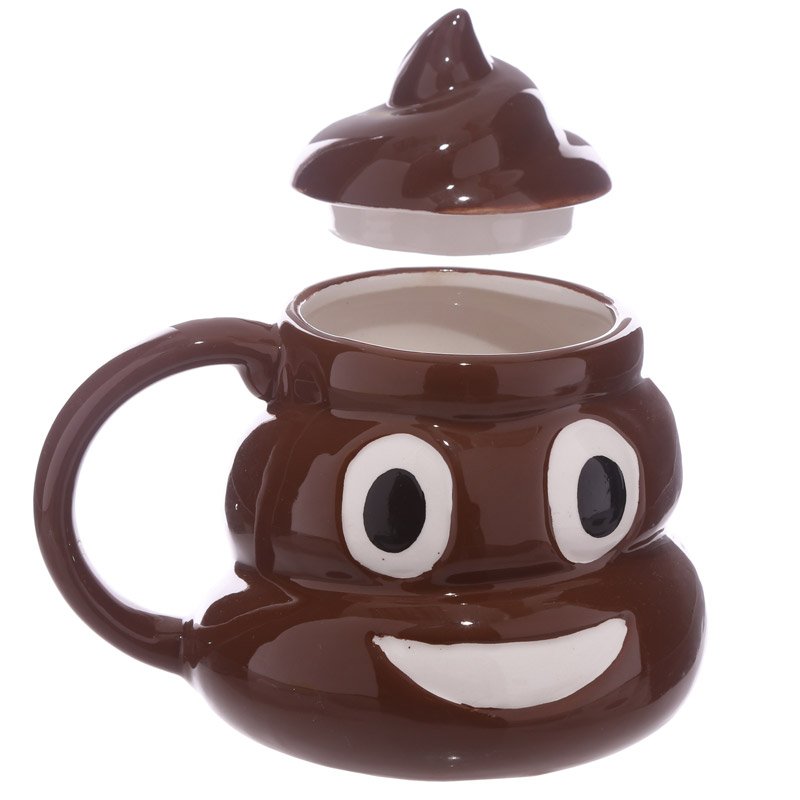 Ceramic Poop with Lid Emotive Mug
