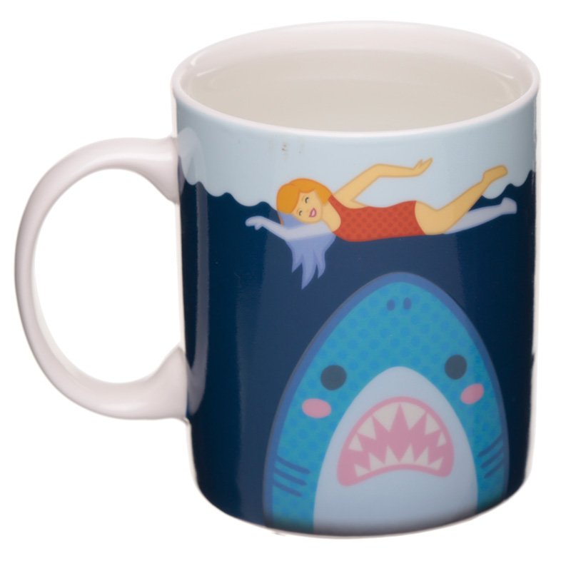 Heat Colour Changing Bone China Mug - Shark
