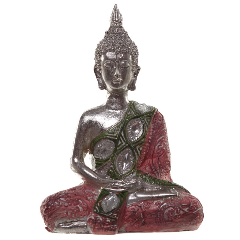 Thai Buddha Figurine - Metallic Lotus