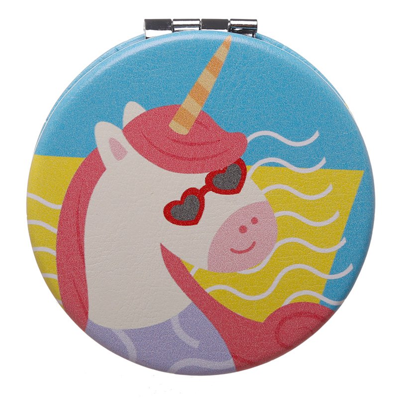 Compact Mirror - Unicorn Vacation Vibes