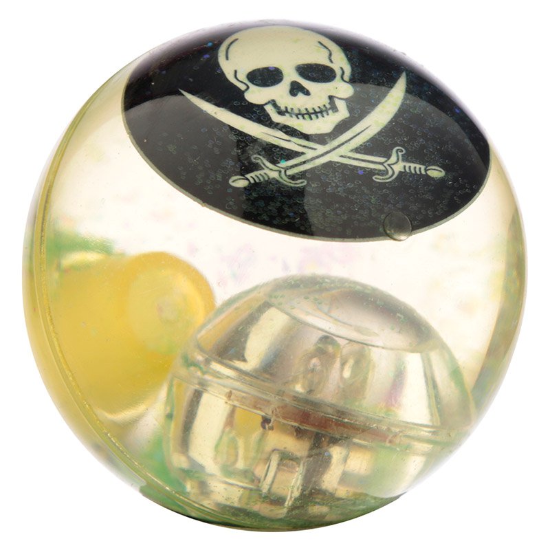 Fun Kids Flashing Rubber Hi-Bounce Ball - Pirate