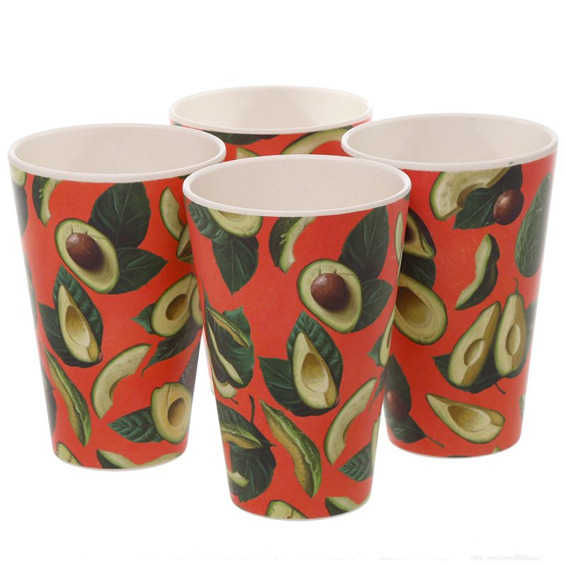 Avocado Eco Friendly Set of 4 Cups
