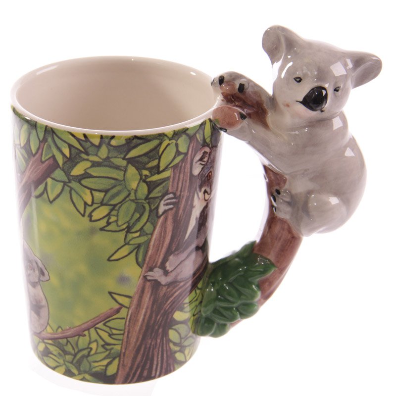 Ceramic Jungle Mug with Koala Handle