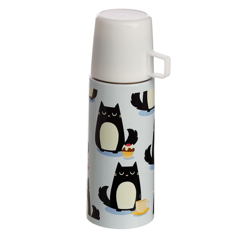 Fun 350ml Flask - Feline Fine Cat Design