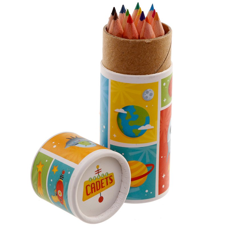 Kids Colouring Pencil Tube - Space Cadet