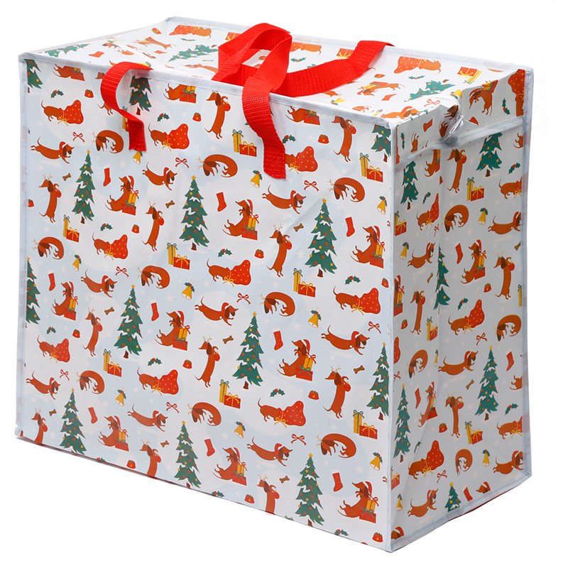 Laundry & Storage Bag - Christmas Dachshund