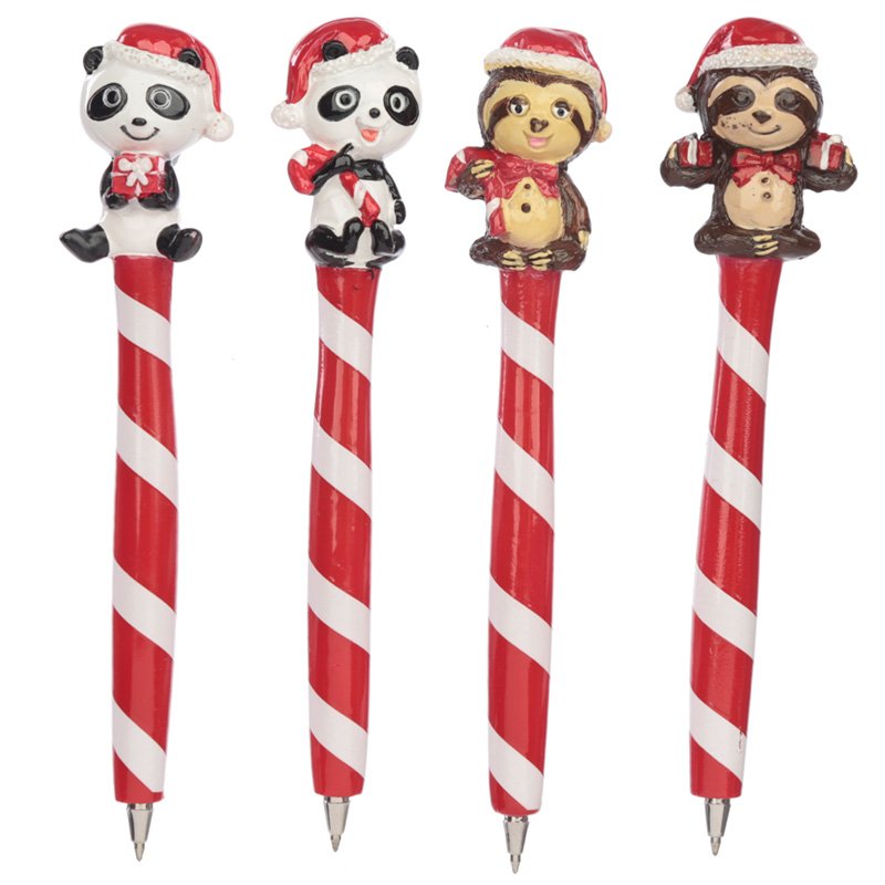 Panda or Sloth Christmas Pen