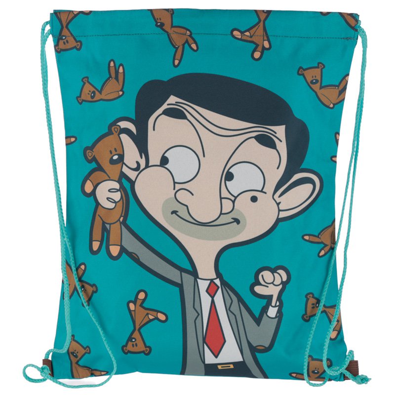 Drawstring Bag - Mr Bean and Teddy