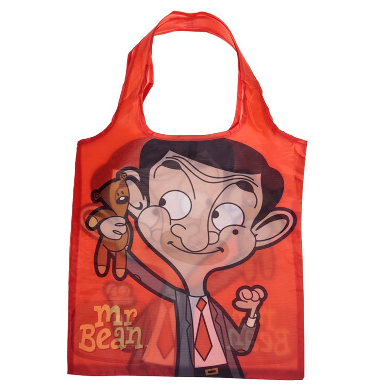 Fold Up Mr Bean Shopping Bag with Holder