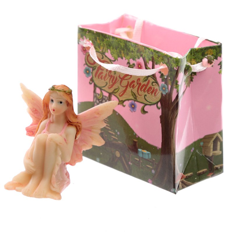 Mini Garden Flower Fairy Figurine in a Gift Bag