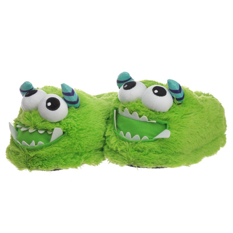Green Monstarz Monster Plush Slippers