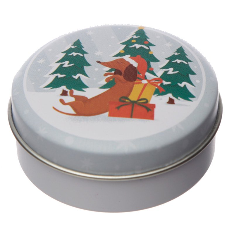 Lip Balm in a Tin - Christmas Dachshund Through The Snow (Assorted)