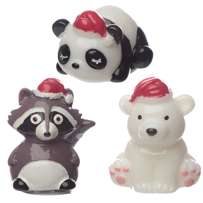 Flavoured Lip Balm - Christmas Panda, Bear or Raccoon