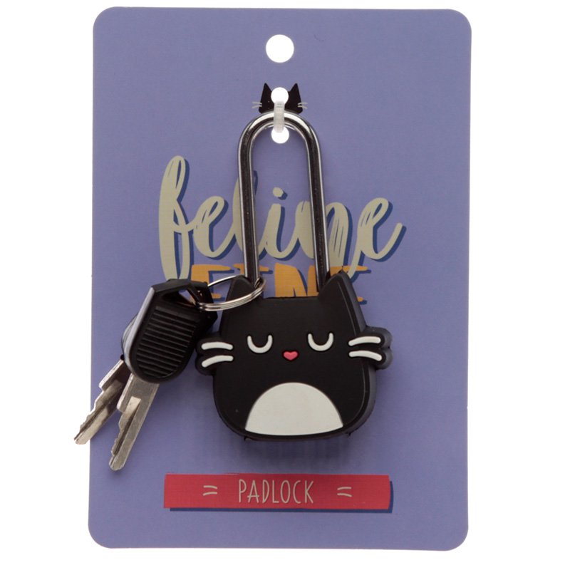 Cat Feline Fine PVC Padlock