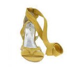BRAND NEW YELLOW LEATHER STRAPPY STILETTO ALDO SHOES 6B