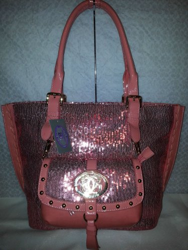 SHARIF SEQUIN TOTE WITH REMOVABLE FRONT POCKET CROSSBODY