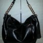 Pre-owned Michael Kors Devon Large BLACK Leather Chain Shoulder Bag Hand Bag