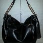 Pre-owned Michael Kors Devon Large BLACK Leather Chain Shoulder Bag Hand Bag