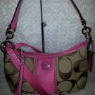 NWT AUTHENTIC COACH SIGNATURE STRIPE DEMI CROSSBODY $178