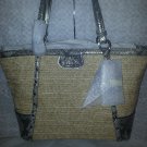 NWT AUTHENTIC COACH ALEXANDRA CHAIN STRAW TOTE/HANDBAG $398