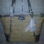 NWT AUTHENTIC COACH ALEXANDRA CHAIN STRAW TOTE/HANDBAG $398