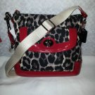 NWT AUTHENTIC COACH PARK OCELOT PRINT SWINGPACK, Silver/Black multi
