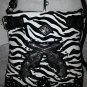 NWT Western Crossed Guns Zebra Print Studded Sling Crossbody