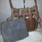 NWOT CHI BY FALCHI LIZARD EMBOSSED LEATHER DRAWSTRING HANDBAG