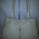 NWOT CHI BY FALCHI METALLIC LIZARD EMBOSSED AND LEATHER TOTE HANDBAG