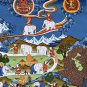 SAMATHA MEDITATION WAY TO HEAVEN ELEPHANT PATH ORIGINAL TIBETAN THANGKA ART