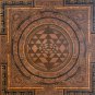 HAND-PAINTED SRI YANTRA THANGKA PAINTING- MEDITATION WALL HANGING, OIL VARNISH