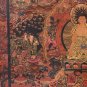 BUDDHA LIFE STORY MANDALA HAND PAINTED TIBETAN THANGKA ART- OIL VARNISHED