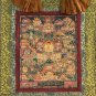 HAND-PAINTED BUDDHA LIFE MANDALA MASTERPIECE TIBETAN THANGKA WITH SILK BROCADE
