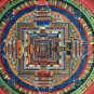 ORIGINAL HAND PAINTED KALACHAKRA WHEEL OF LIFE MANDALA TIBETAN THANGKA PAINTING