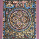 HAND-PAINTED BUDDHA LIFE BIG CIRCLE WHEEL OF LIFE MANDALA TIBETAN THANGKA ART