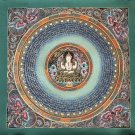 CHENREZIG OM MANI PADME HUM MANDALA TIBETAN THANGKA PAINTING DRAGON BORDER