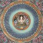 CHENREZIG OM MANI PADME HUM MANDALA TIBETAN THANGKA PAINTING DRAGON BORDER