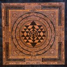 OIL VARNISHED SHRI YANTRA  NEWARI PAUBHA MASTERPIECE THANGKA PAINTING