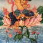 AUTHENTIC HAND-PAINTED MANJUSHREE NEWARI PAUBHA THANKA PAINTING- SMOKY FINISH