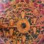 BUDDHA LIFE BHAVACHAKRA MANDALA OIL VARNISHED OLD TIBETAN THANGKA PAINTING