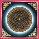 OM MANNI PADME HUM MANTRA MEDITATION MANDALA ORIGINAL TIBETAN THANGKA PAINTING