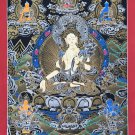 WHITE TARA  MOTHER GODDESS ORIGINAL MEDITATION TIBETAN THANGKA/ THANKA PAINTING